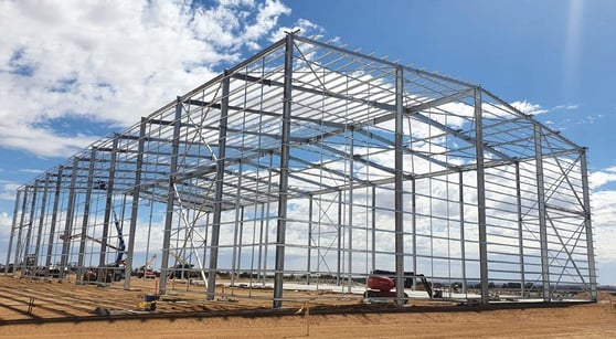 Steel frame shed