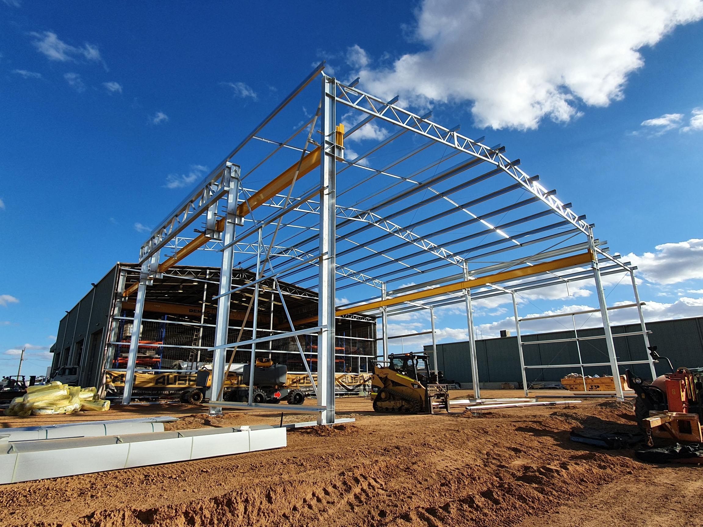 Steel frame shed