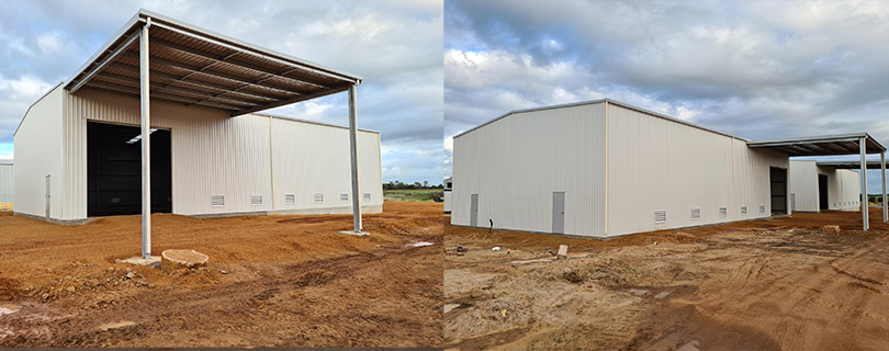 Steel frame sheds