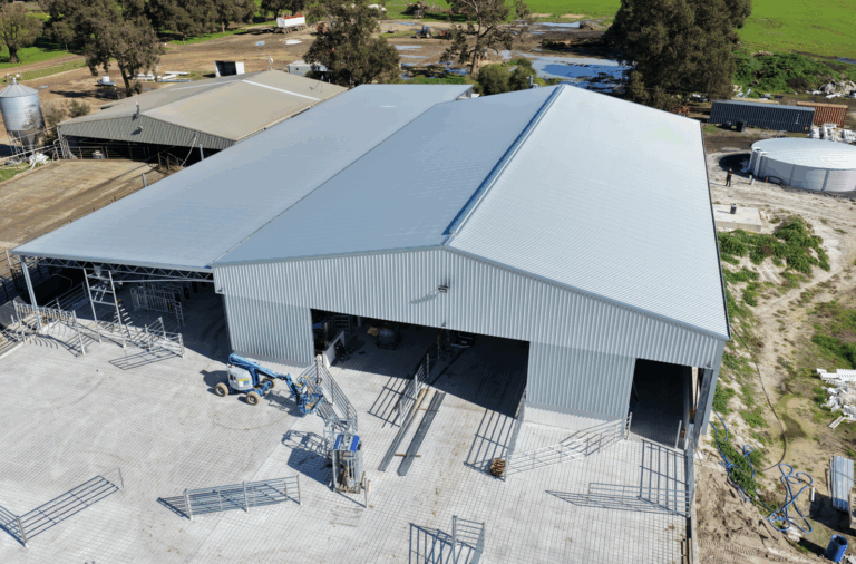 Dairy farm shed built by AUSPAN in WA