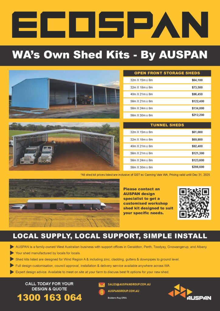 AUSPAN AUSPAN AGRICULTURAL INFORM OCTOBER 2025 M80 New Shed Kit Flyer V2